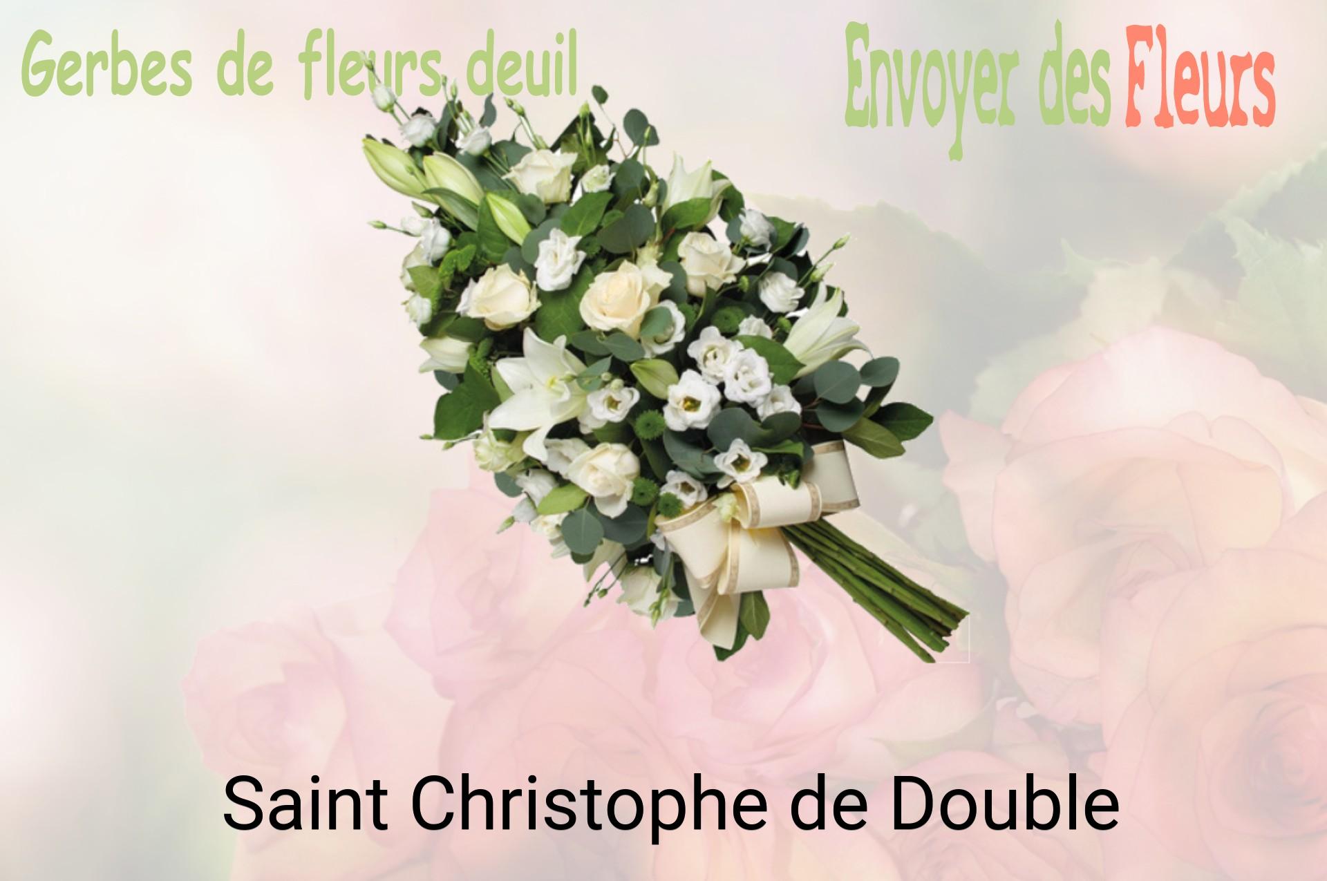 Gerbe de fleurs de deuil livrée à Saint-Christophe-de-Double